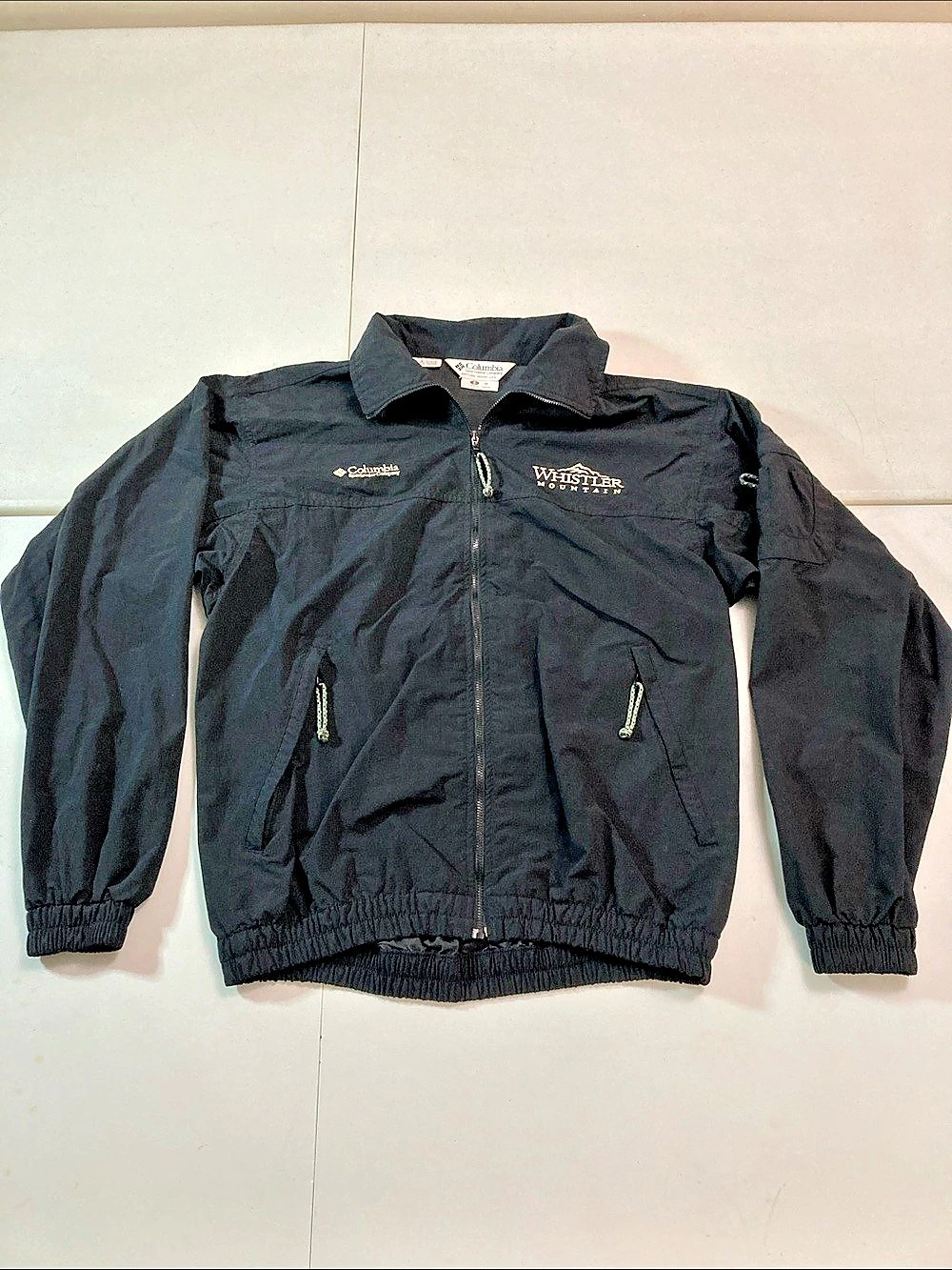 Columbia Whistler Mountain Black Lightweight Jacket Size Medium